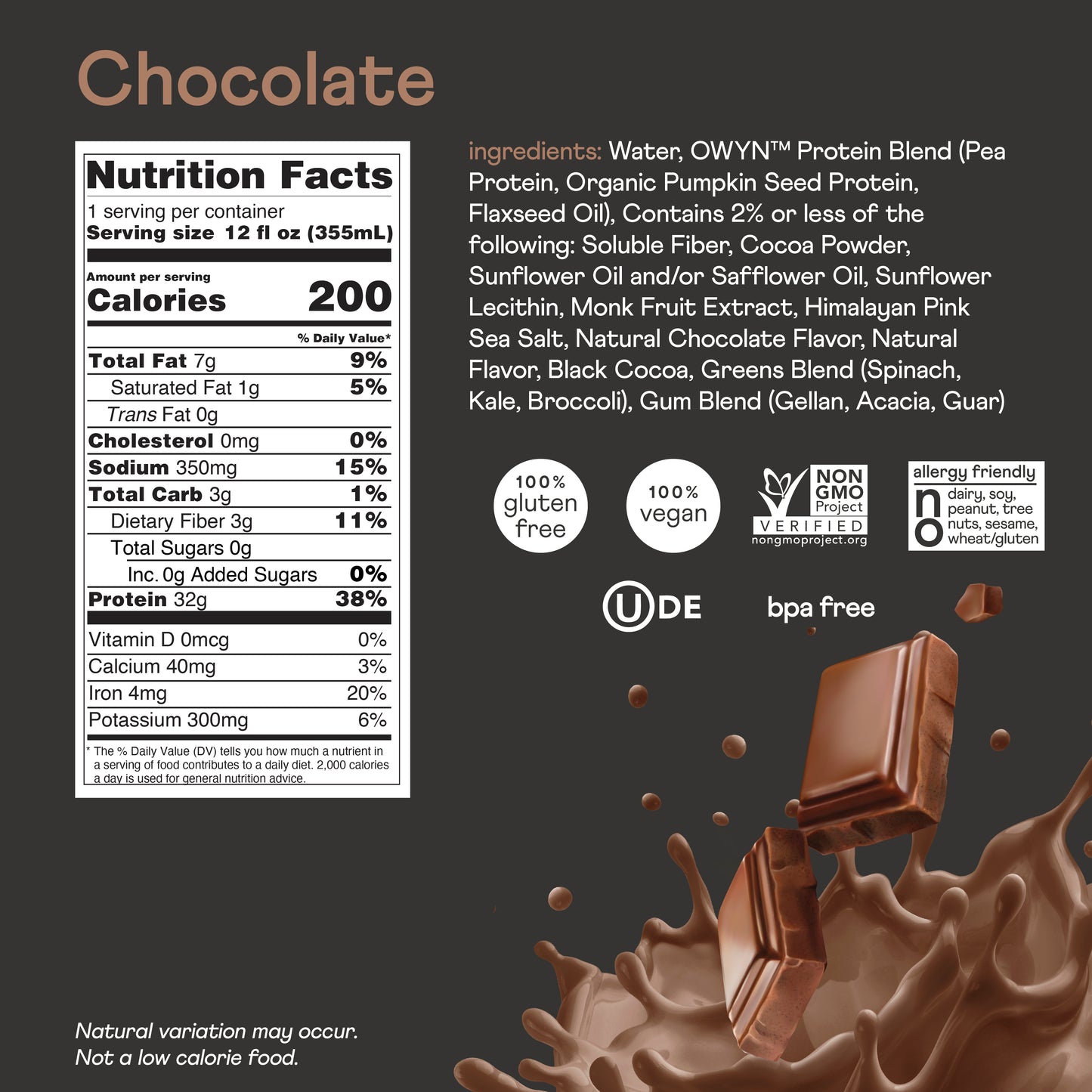 OWYN Elite 32mg Protein Shake • Chocolate