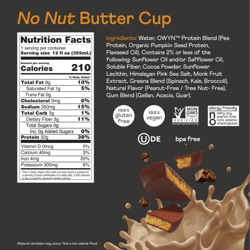 OWYN Elite 32mg Protein Shake • No Nut Buttercup