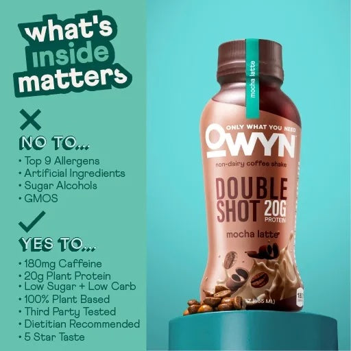 OWYN Double Shot 20mg Protein Shake • Mocha Latte